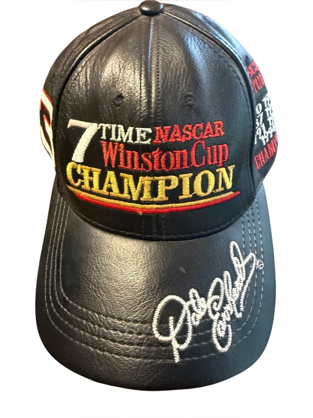 Vintage Dale Earnhardt Sr #3 Leather Hat 7 Time Winston Cup Champion NASCAR 90s
